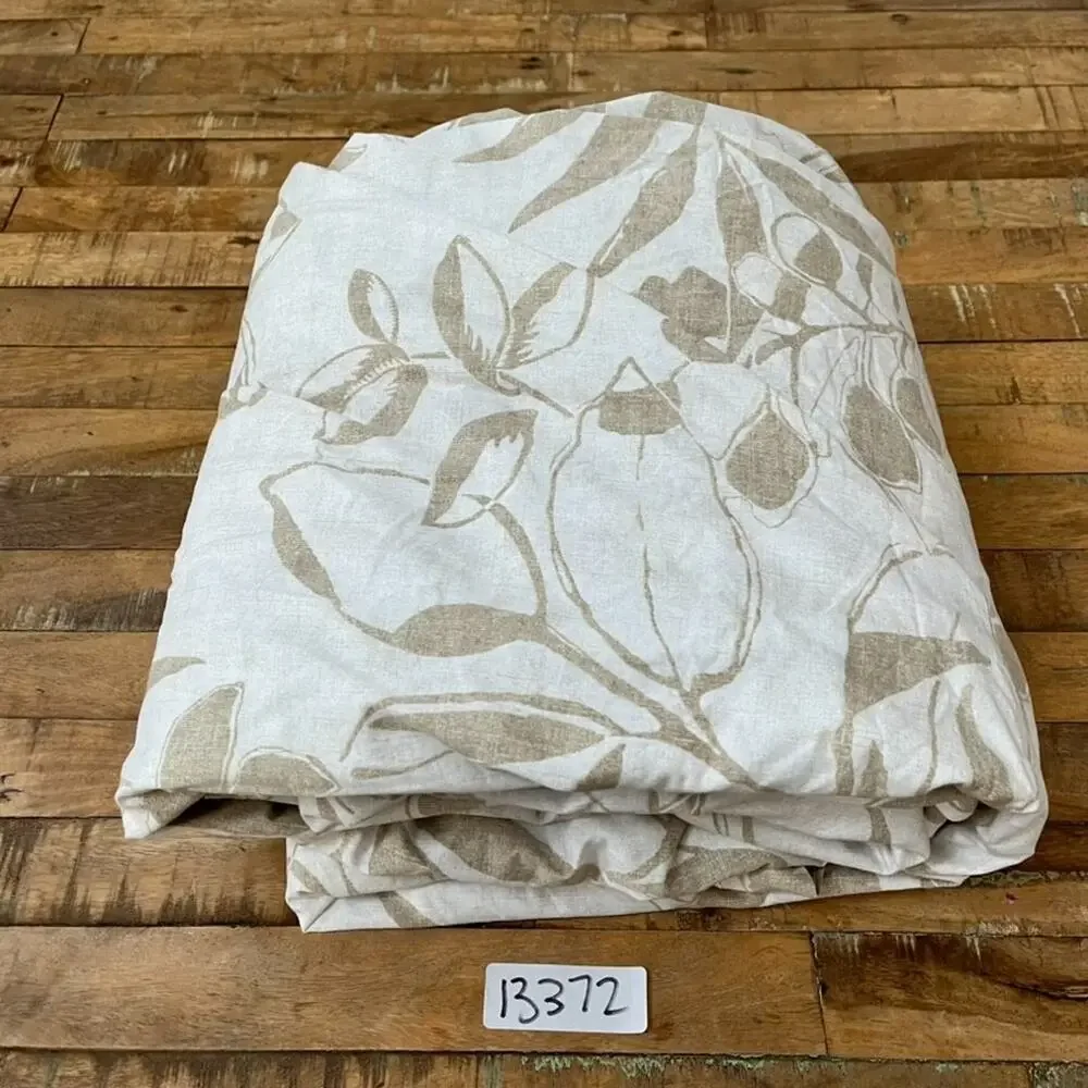 Ralph Lauren Cecily Palmetto King Size Duvet Cover Tan Botanical Cotton